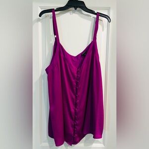 Torrid Purple Buttoned Sleeveless Blouse